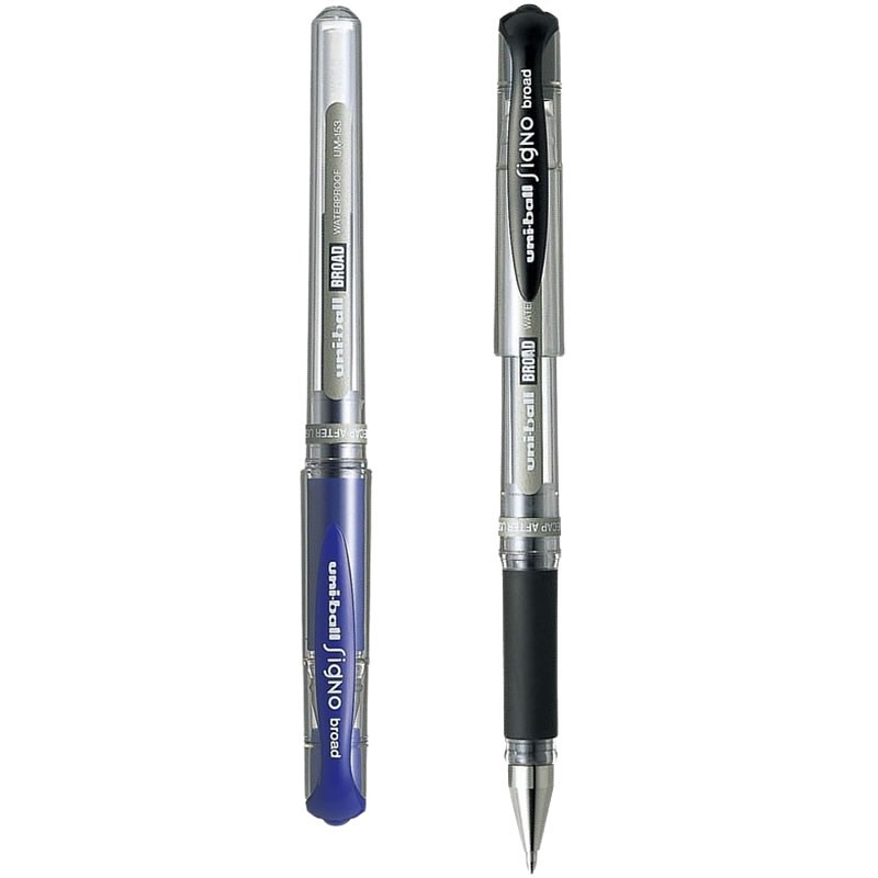 Pix cu gel Uni-ball Signo Broad UM-153, 0.7mm, cu capac, corp transparent, grip cauciucat