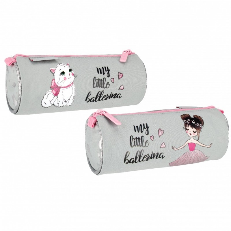Penar neechipat Starpak My Little Balerina, 1 fermoar, gri cu roz, cilindric, 486128