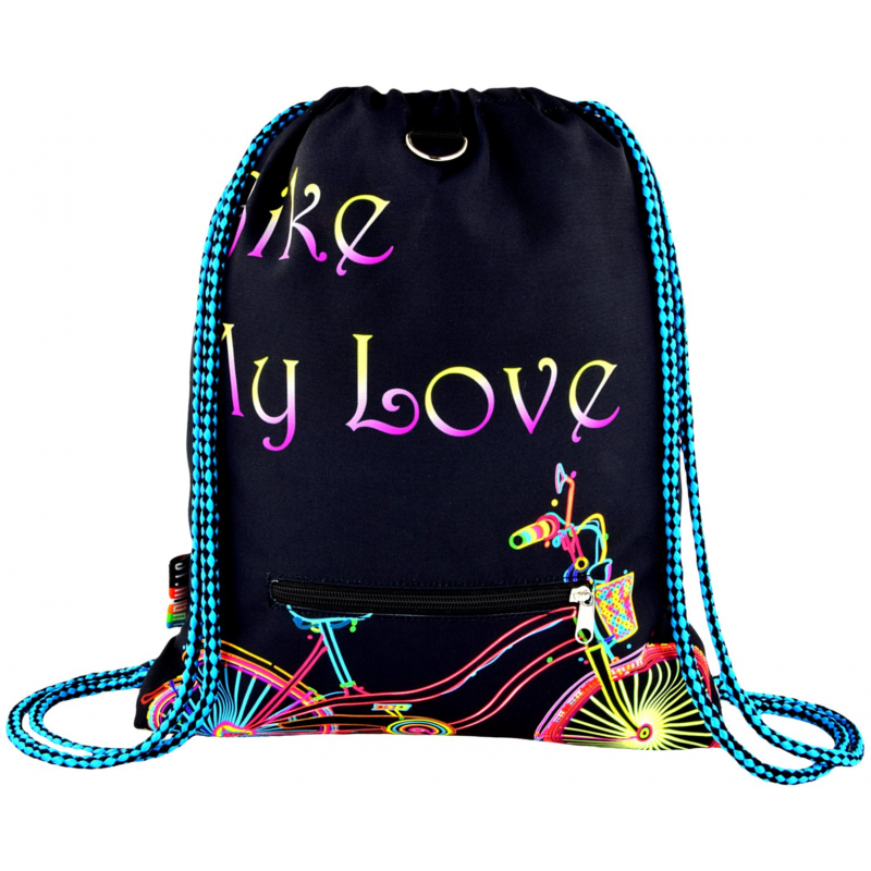 Rucsac cu snur pentru copii St.Right Bike 613517, negru