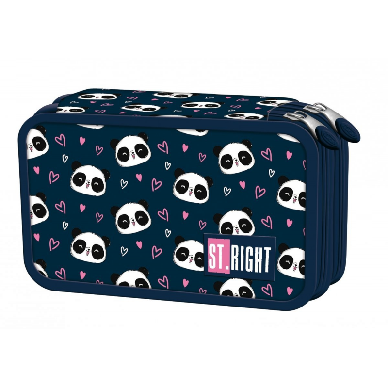Penar echipat St.Majewski Love Panda, 2 fermoare, bleumarin, 652622