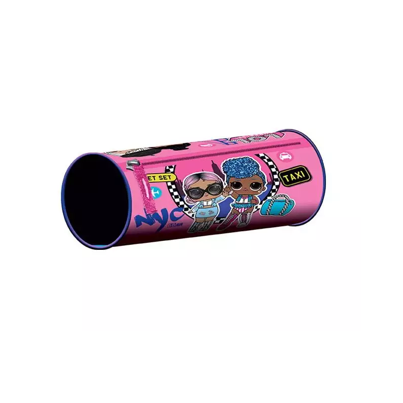Penar neechipat St.Majewski LOL, 1 fermoar, roz cu negru, cilindric, 645372