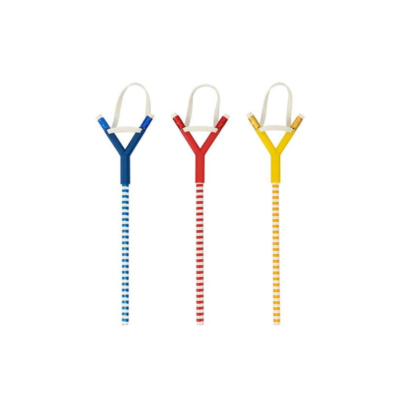 Creion grafit Trendhaus CH27531 CH29078, HB, corp rotund diverse culori, cu guma de sters, cap model prastie