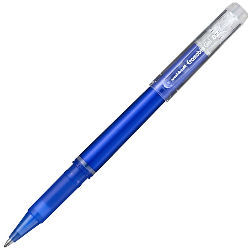 Roller Uni-ball Erasable Gel UF-222, 0.7mm, cu guma de sters, corp albastru, scris albastru