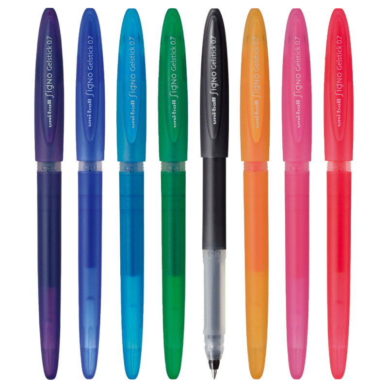 Pix cu gel Uni-ball Signo GelStick UM-170, 0.7mm, cu capac, corp in culoarea scrisului
