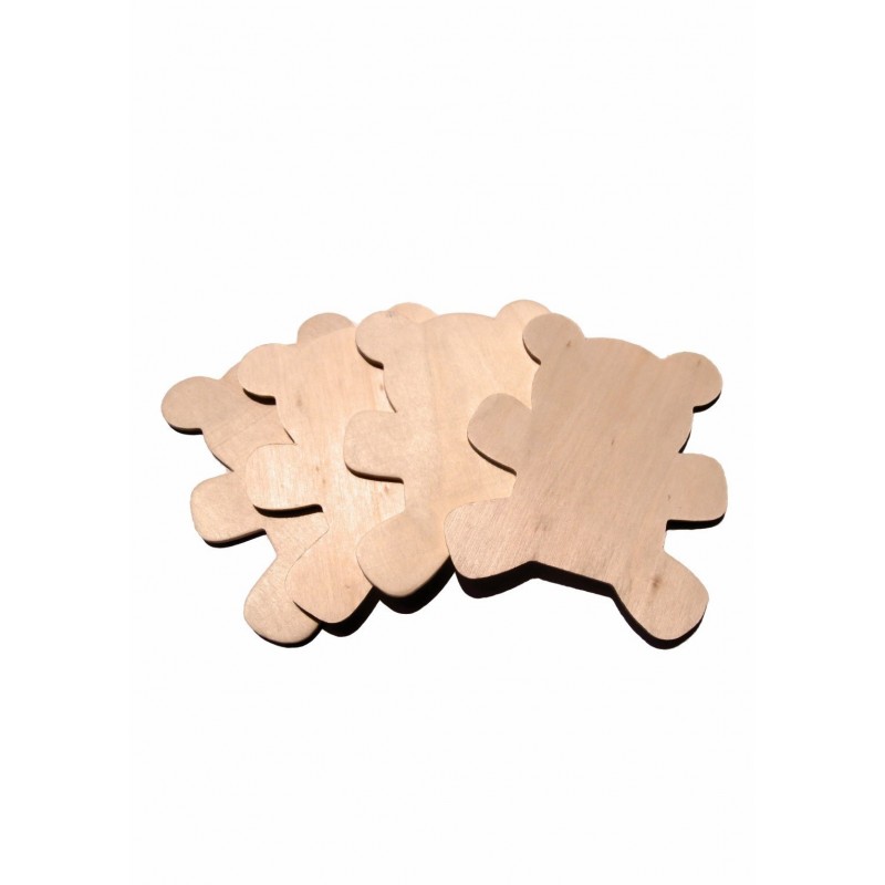 Accesorii creatie - lemn - ursuleti, set 4 buc, Colorarte