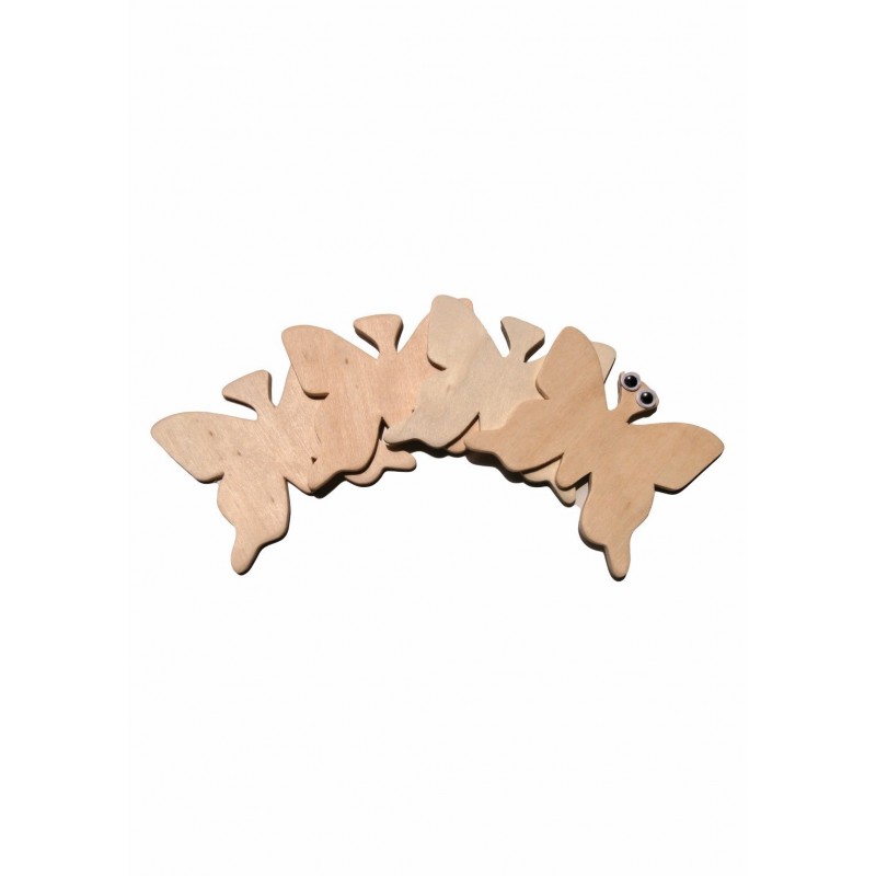Accesorii creatie - lemn - fluturi, set 4 buc, Colorarte