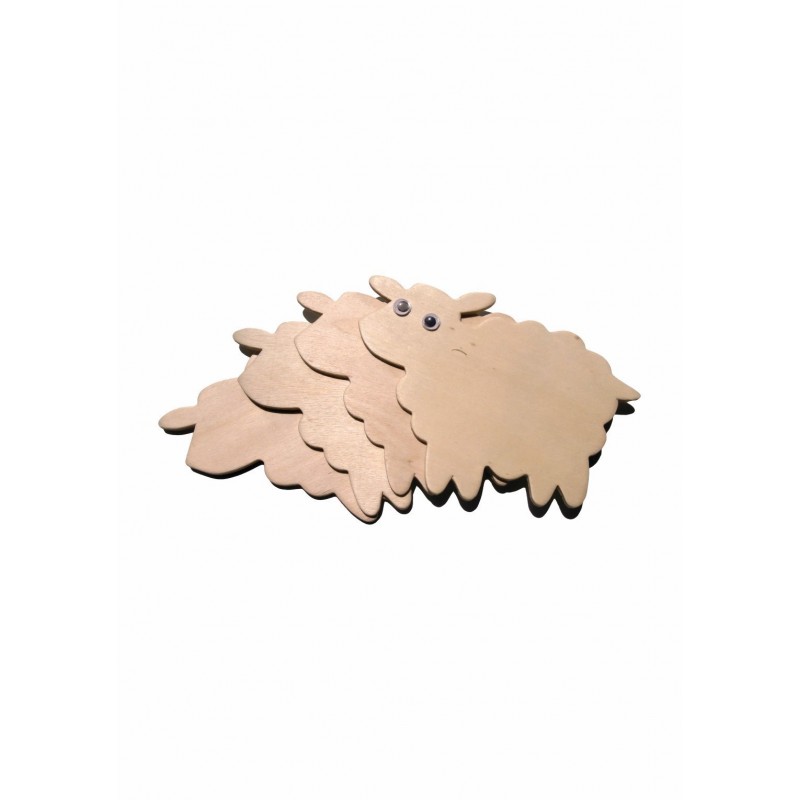 Accesorii creatie - lemn - oi, set 4 buc, Colorarte
