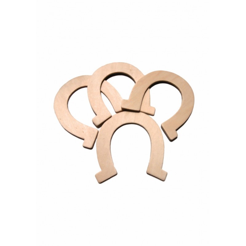 Accesorii creatie - lemn - potcoave, set 4 buc, Colorarte