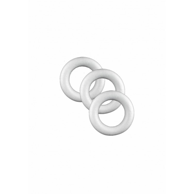 Accesorii creatie - polistiren - cerculete mici, alb, 8cm, set 6 buc, Colorarte