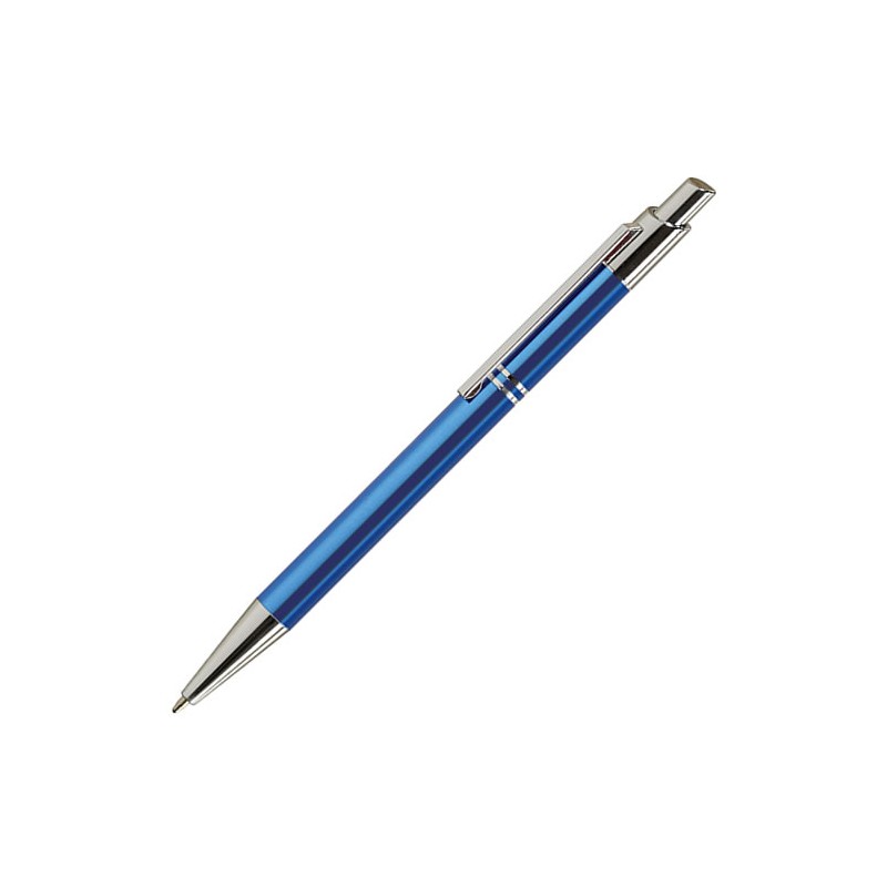 Pix cu bila Office-Cover Tiko, 1.0mm, cu mecanism, pentru personalizare, corp metalic, albastru