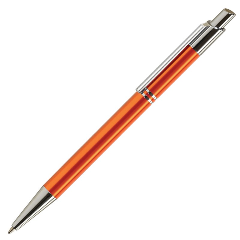 Pix cu bila Office-Cover Tiko, 1.0mm, cu mecanism, pentru personalizare, corp metalic, portocaliu