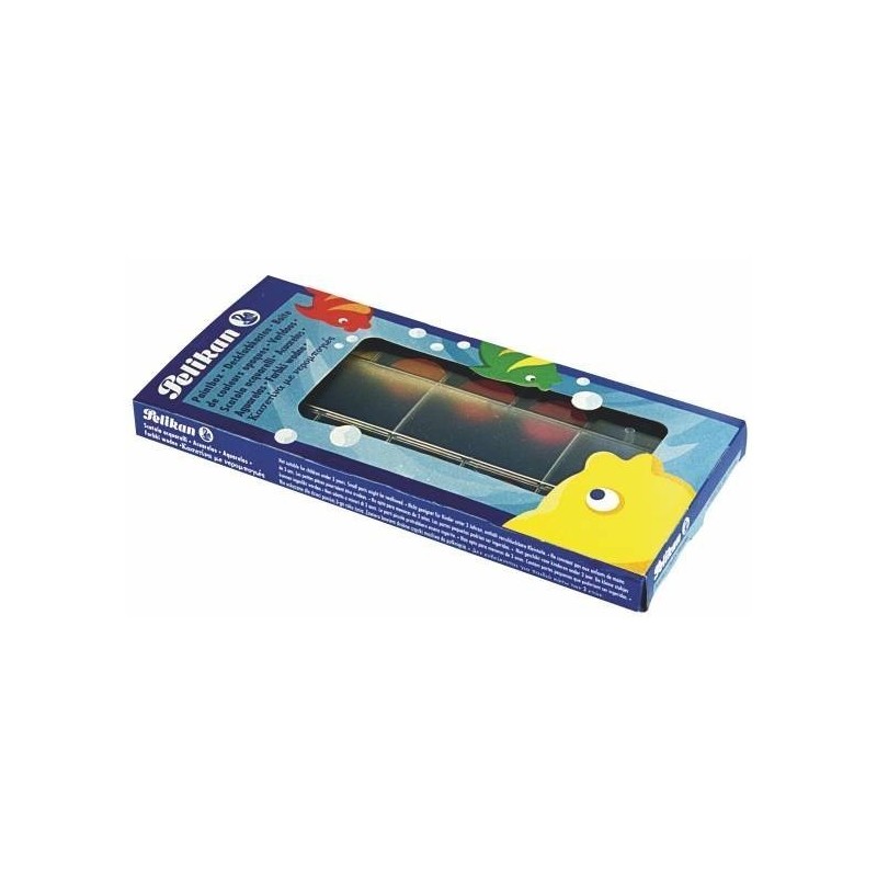 Acuarele Pelikan, cu pensula, 12 culori, + 1 tub alb de zinc, 721258