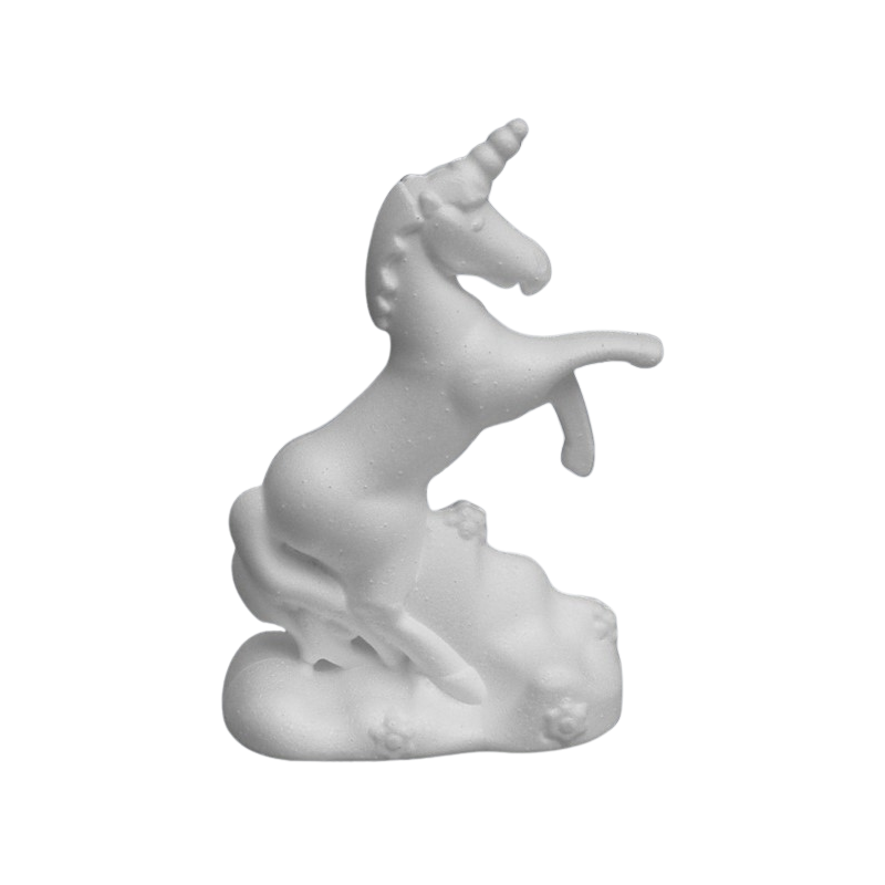 Accesorii creatie - polistiren HD - unicorn, alb, 12x18x7cm, Colorarte