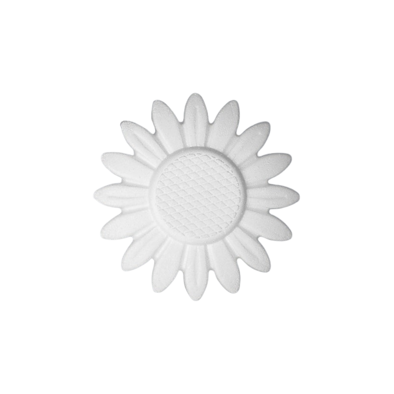 Accesorii creatie - polistiren HD - floarea soarelui, alb, 15x15x1.6cm, Colorarte