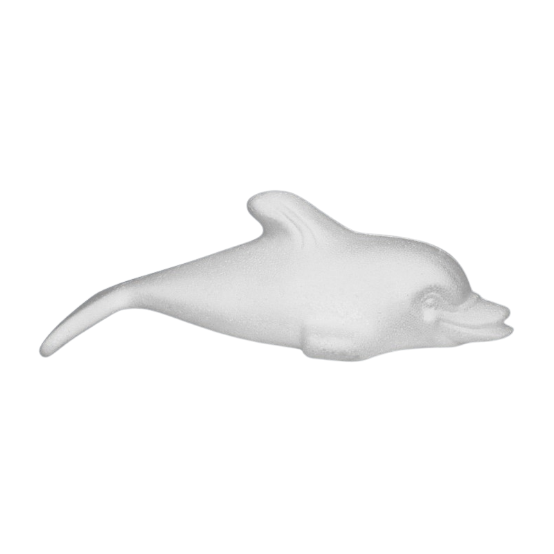 Accesorii creatie - polistiren HD - delfin, alb, 10.5x8x24cm, Colorarte