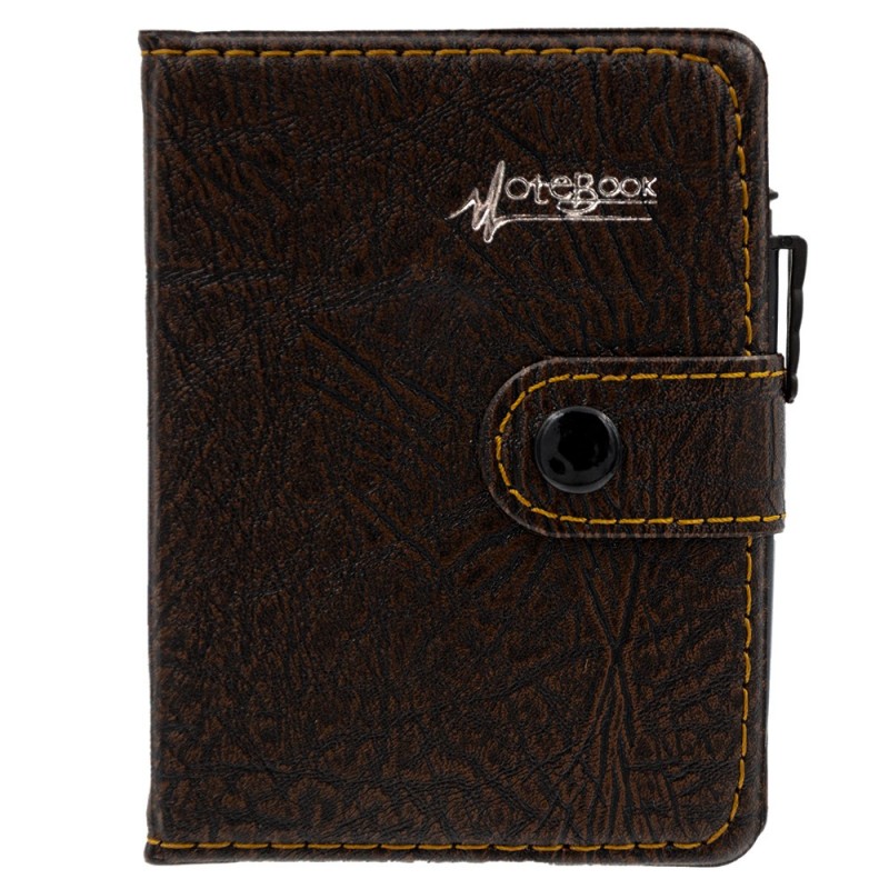 Agenda A7 nedatata CNX Lizy 4407 / 82100, 80 pagini, coperta imitatie piele maro, cu capsa