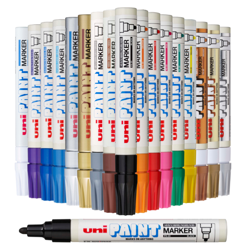 Marker cu vopsea UNI PX-20, varf rotund, 2.2-2.8mm