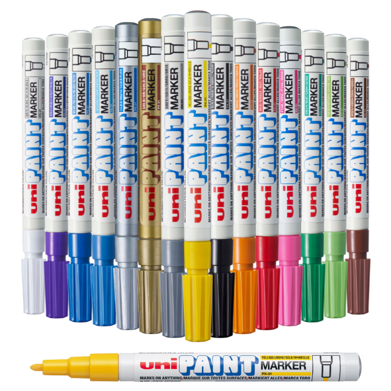 Marker cu vopsea UNI PX-21, varf rotund, 0.8-1.2mm