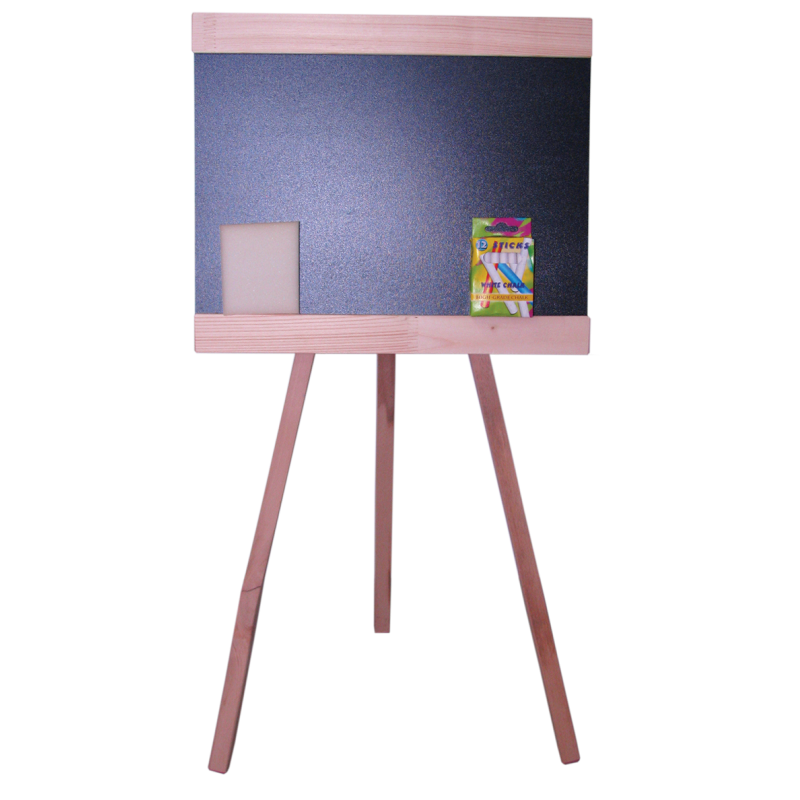 Tabla magnetica cu 2 fete, 50x40cm, negru, alb, cu trepied de 100cm