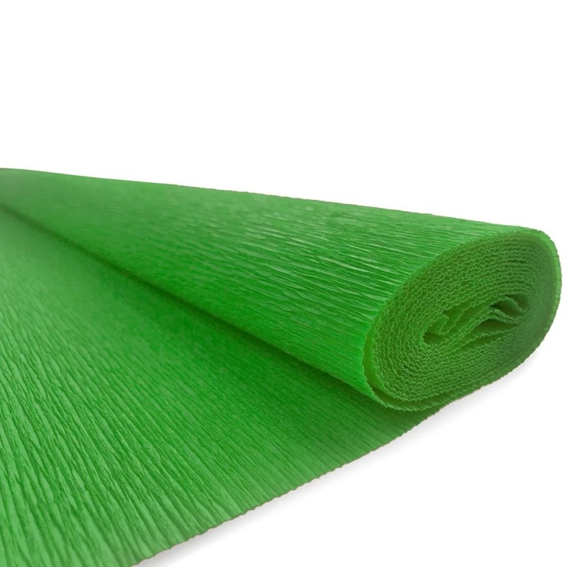 Hartie creponata Colorarte QC-024, verde fistic, 50x200cm, solida floristica