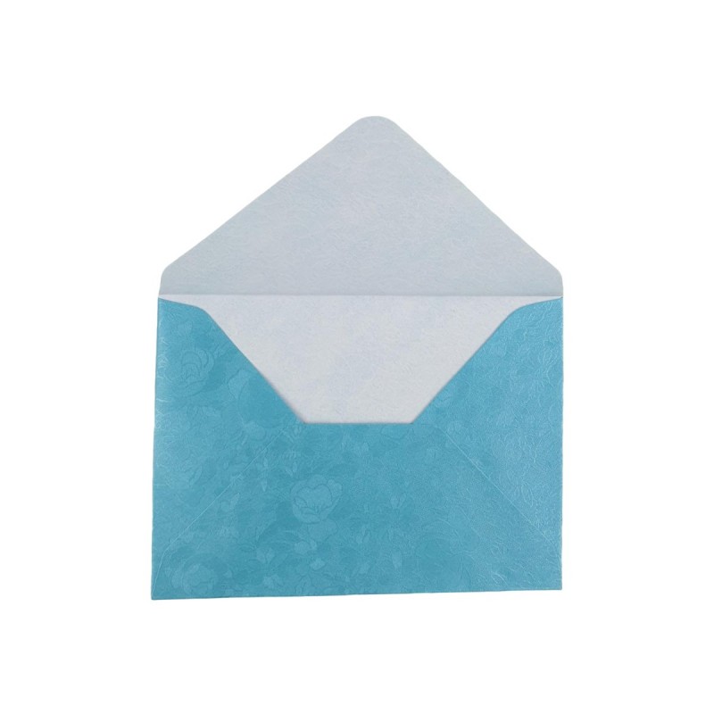 Plic color CNX, bleu metalizat, 120g/mp, 130x180mm, cu model, set 10 buc