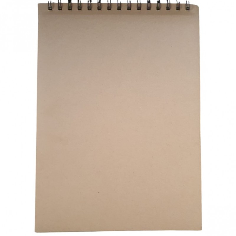 Blocnotes A4 CNX SGB-1027, 46 file, hartie kraft, velin, coperta cartonata, cu spira