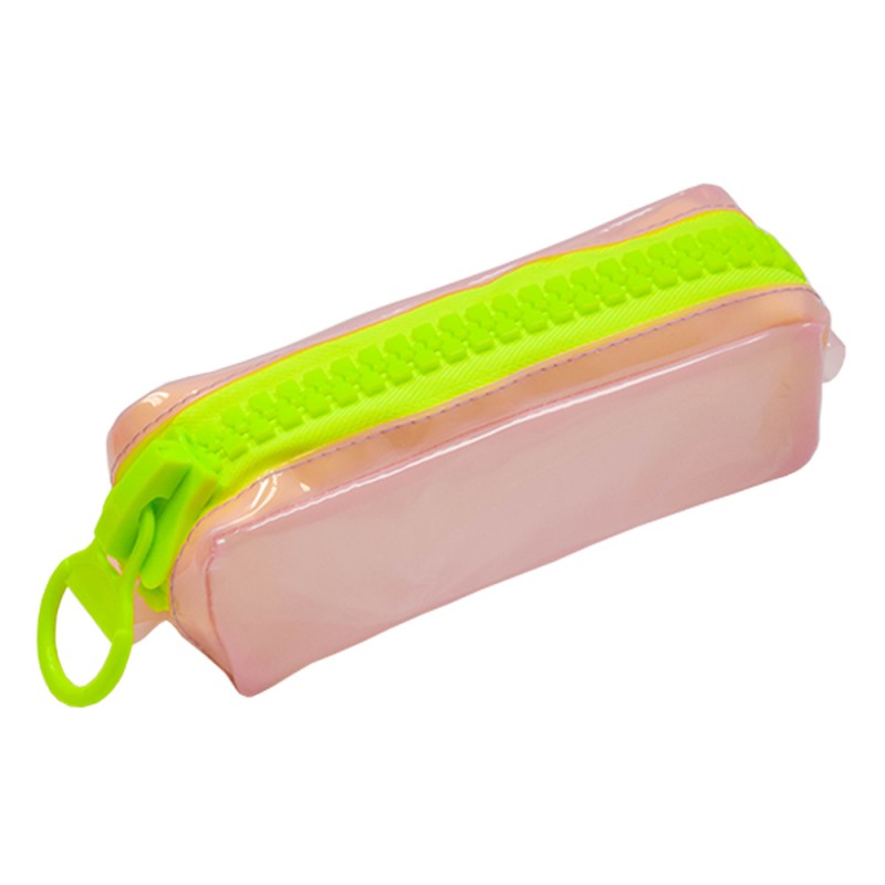 Penar neechipat CNX, 1 fermoar, transparent diverse culori fluorescente, dreptunghiular, TPU-1