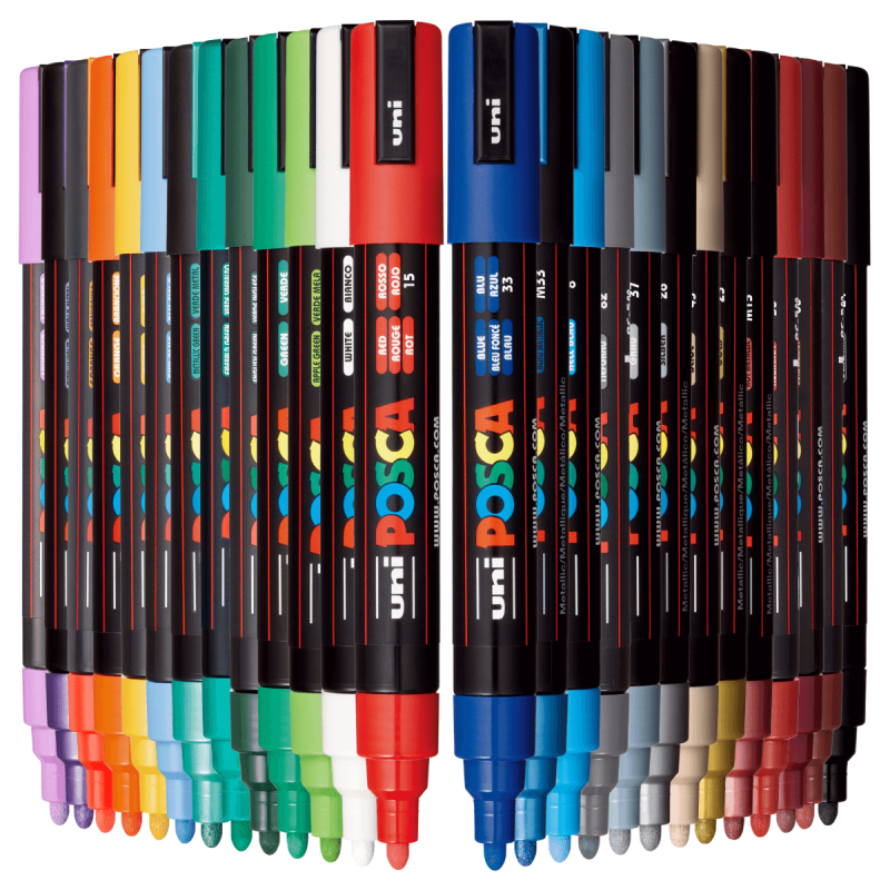 Marker UNI Posca PC-5M, varf rotund, 1.8-2.5mm
