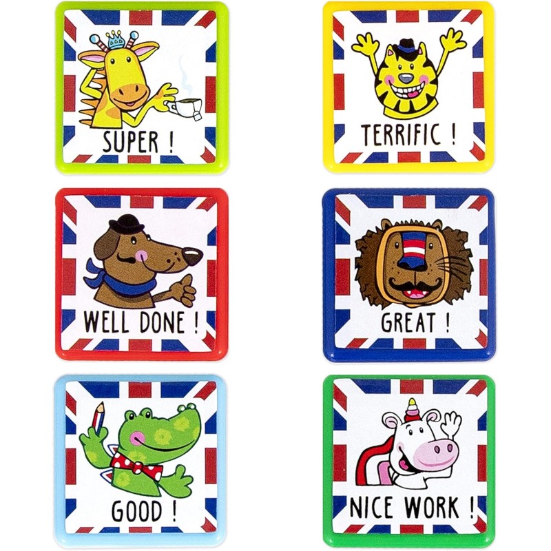 Stampila pentru profesori Trendhaus CH28824, set 6 buc, mesaje de recompensa, diverse modele