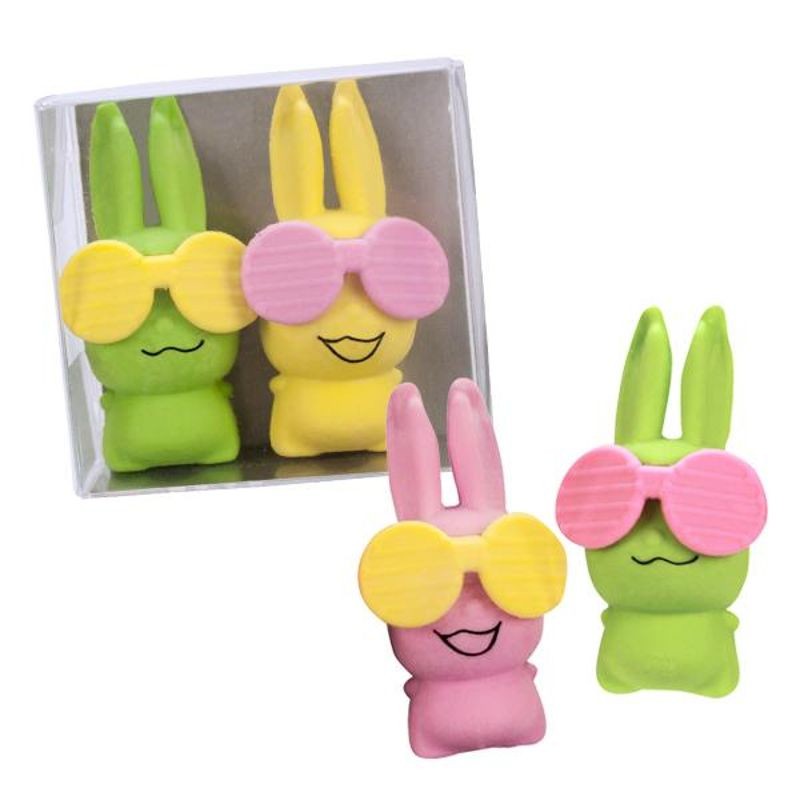 Radiera Trendhaus Happy together CH28671, iepuras, set 2 buc