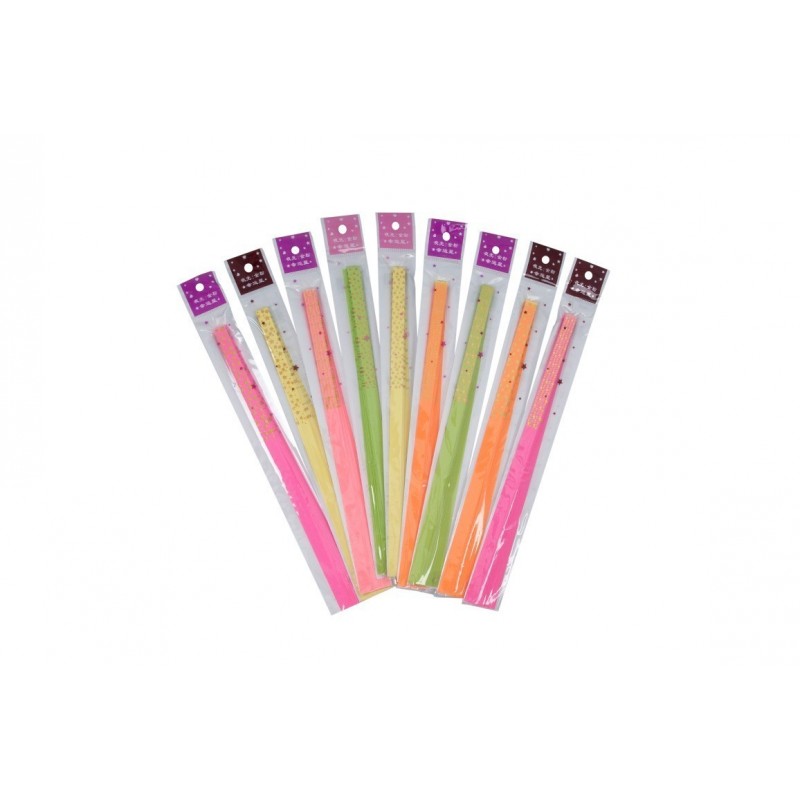 Hartie quilling - cu model individual, 1x25cm, neon, set 40 buc, CNX