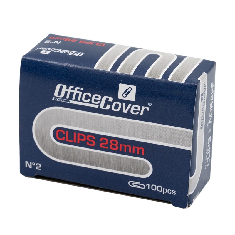 Agrafe birou Office Cover AS-02 RC2, metalice, 28mm, argintii, cutie 100 buc