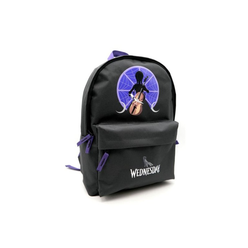 Ghiozdan St.Majewski Wednesday si Thing, 40cm, 1 compartiment, negru, 690952