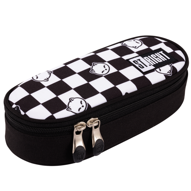 Penar neechipat St.Majewski St.Right Chess Cats, 1 fermoar, negru cu alb, PC01 / 664410