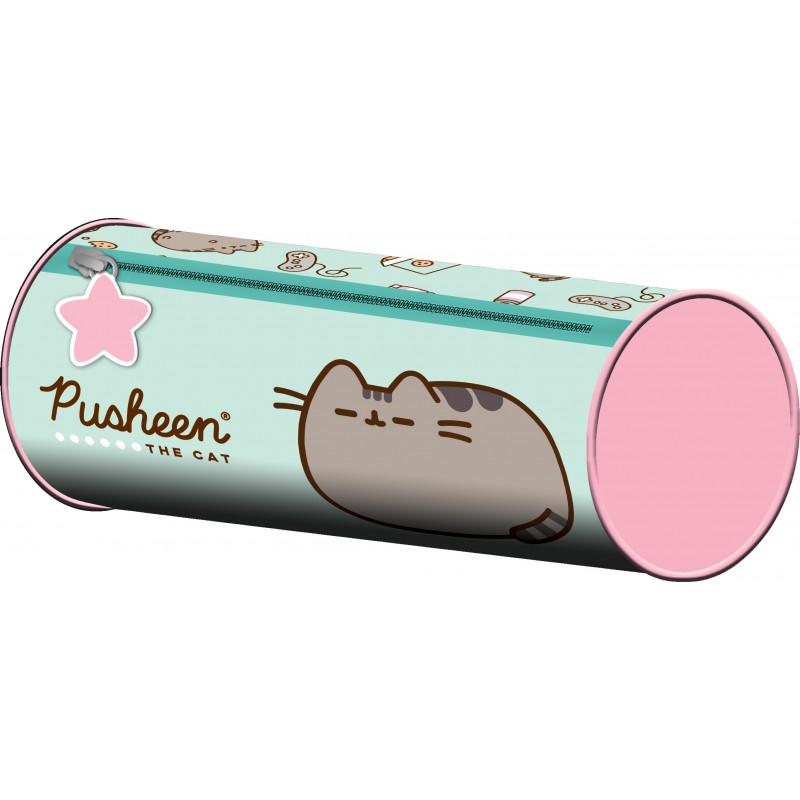 Penar neechipat St.Majewski Pusheen, 1 fermoar, verde menta, cilindric, 663239
