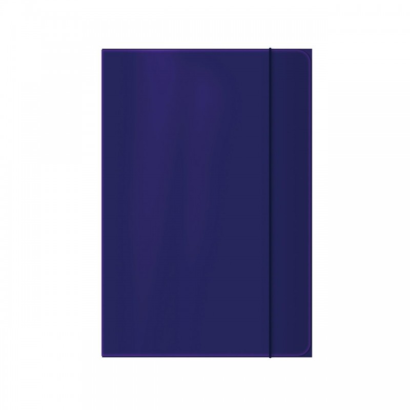 Mapa carton Office Cover, plastifiata, cu elastic, A4, albastru
