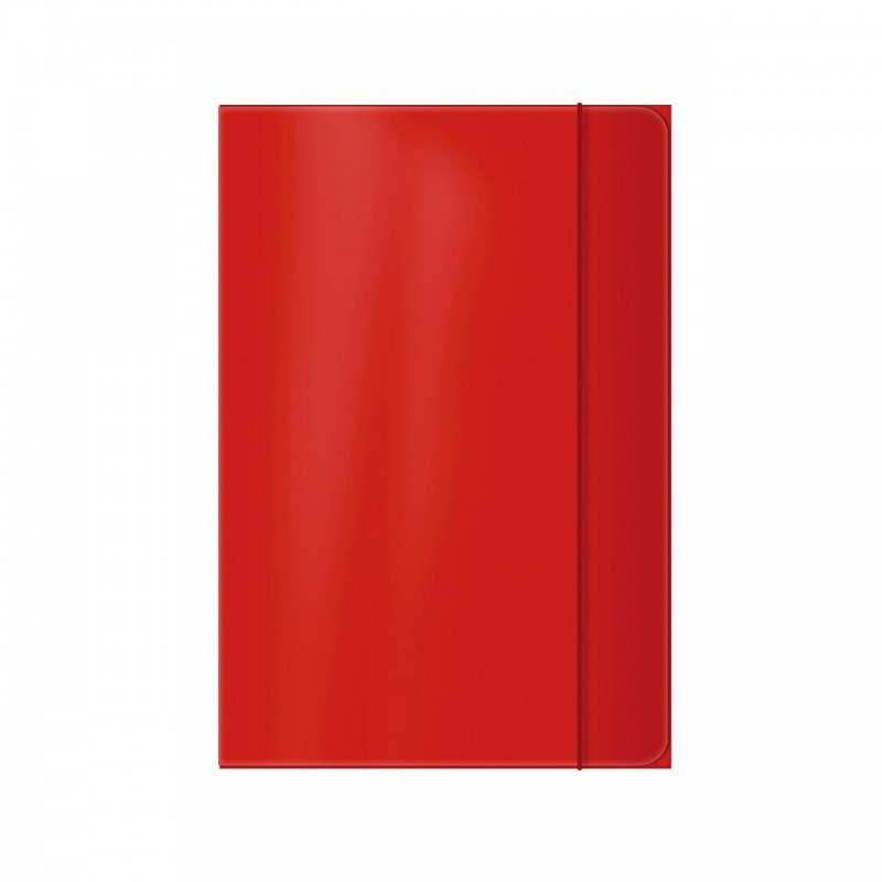 Mapa carton Office Cover, plastifiata, cu elastic, A4, rosu