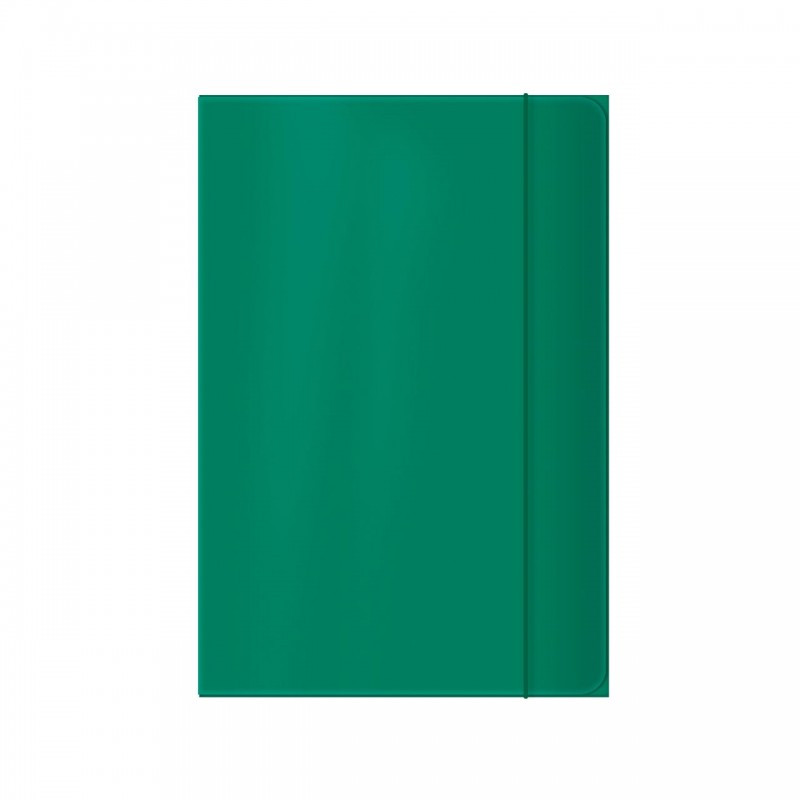 Mapa carton Office Cover, plastifiata, cu elastic, A4, verde