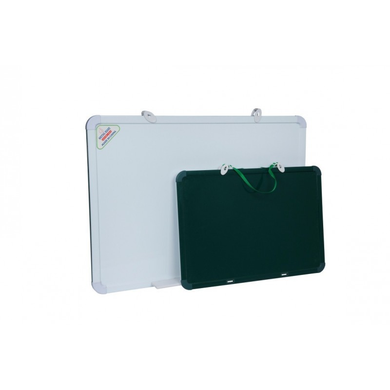Tabla magnetica cu 2 fete CNX, 87x57cm, alb, verde, pentru perete