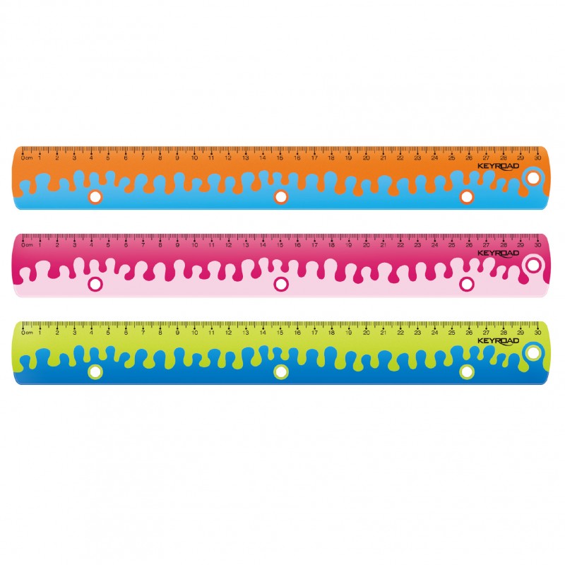 Rigla Keyroad Coral Soft KR970226-2, 30cm, plastic, bicolora