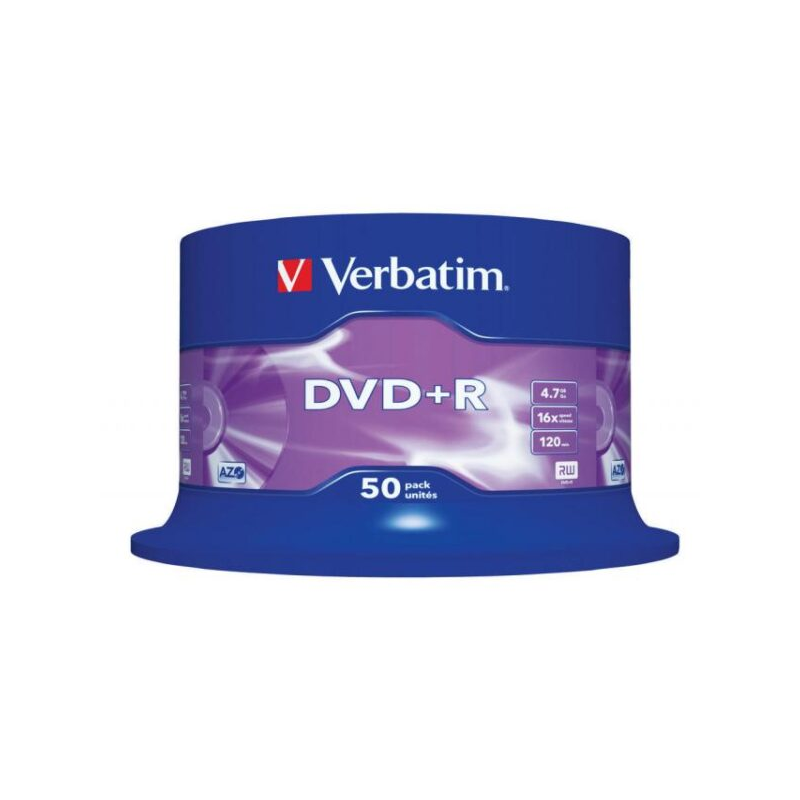 DVD+R Verbatim 43550, 4.7GB / 120min, 16x, set 50 buc