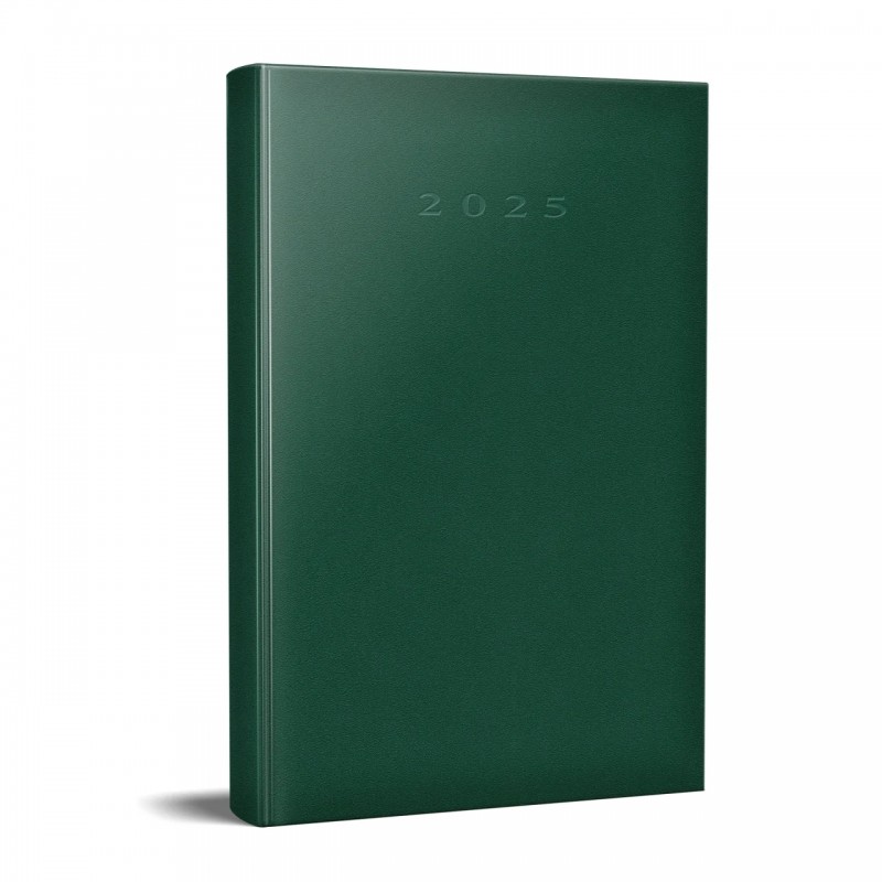 Agenda A5 datata 2026 Herlitz, 352 pagini, coperta buretata verde