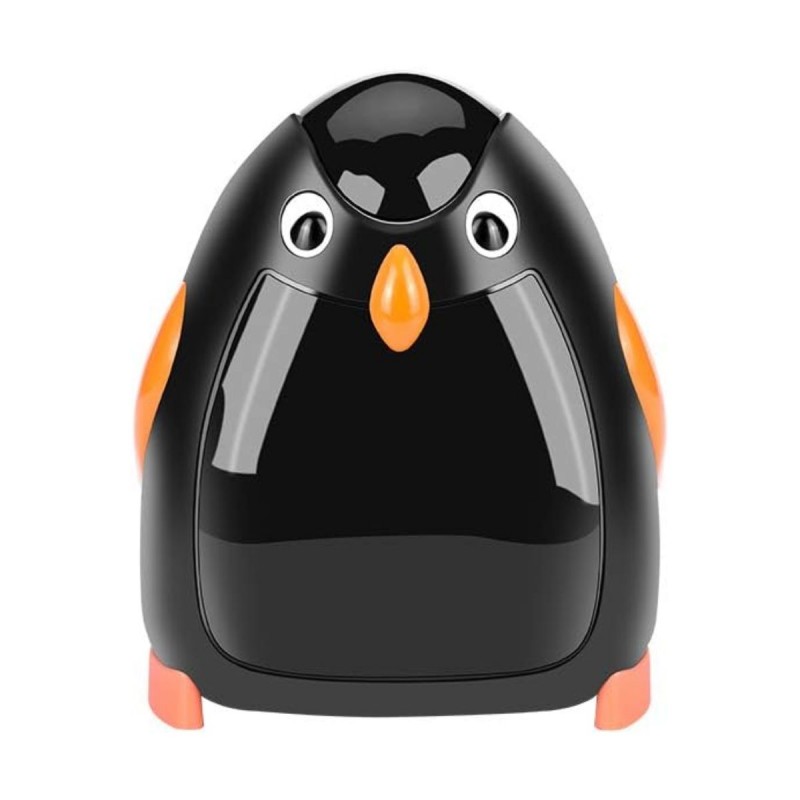 Ascutitoare electrica Eagle EG-5008, alimentare 4 baterii AA neincluse, 1 orificiu, 8mm, model pinguin, plastic, negru