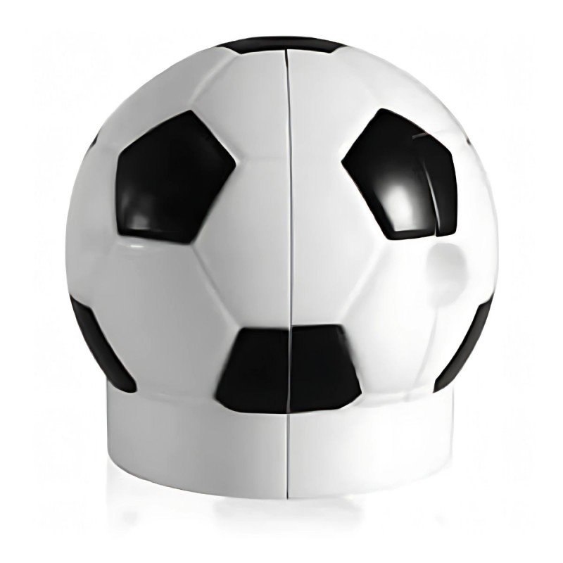 Ascutitoare electrica Eagle EG-5012, alimentare 4 baterii AA neincluse, 1 orificiu, 8mm, model minge fotbal, plastic, alb-negru