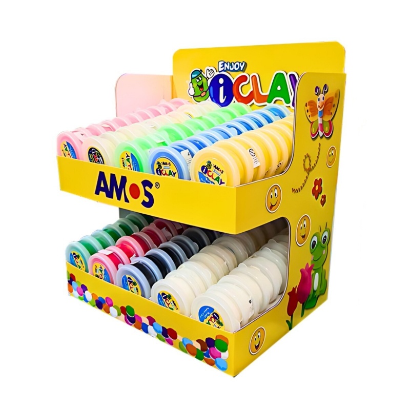 Display plastilina AMOS, 100 buc x 18g