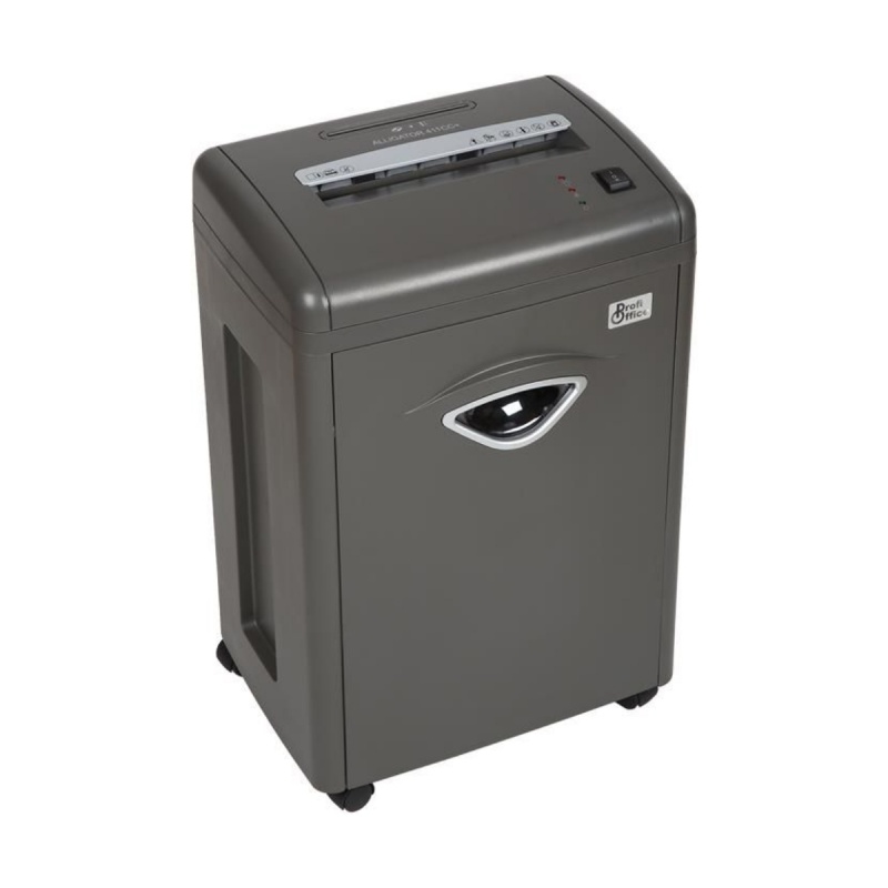 Distrugator documente automat ProfiOffice Alligator 411CC+, 11 coli, securitate P-3, taiere particule 4x50mm, 245W, cos 22 litri