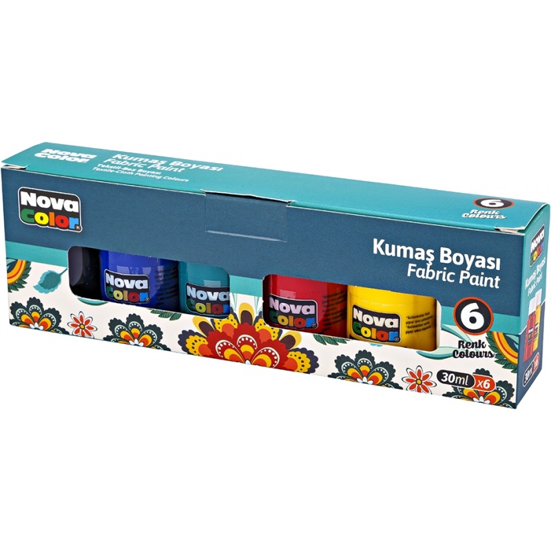 Culori tempera Nova Color, 6 culori x 30ml, NC-188, PVC