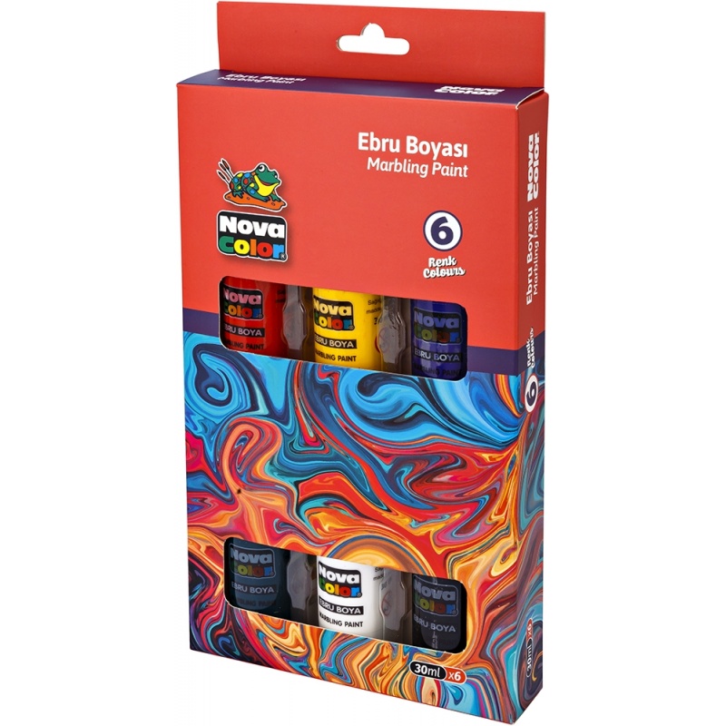 Set marmorizare EBRU Nova Color, 6 culori x 30ml, NC-238