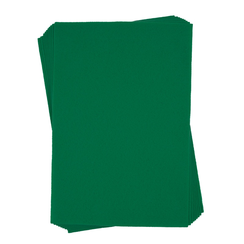 Coli fetru A4, 1mm, verde, set 10 coli, Colorarte