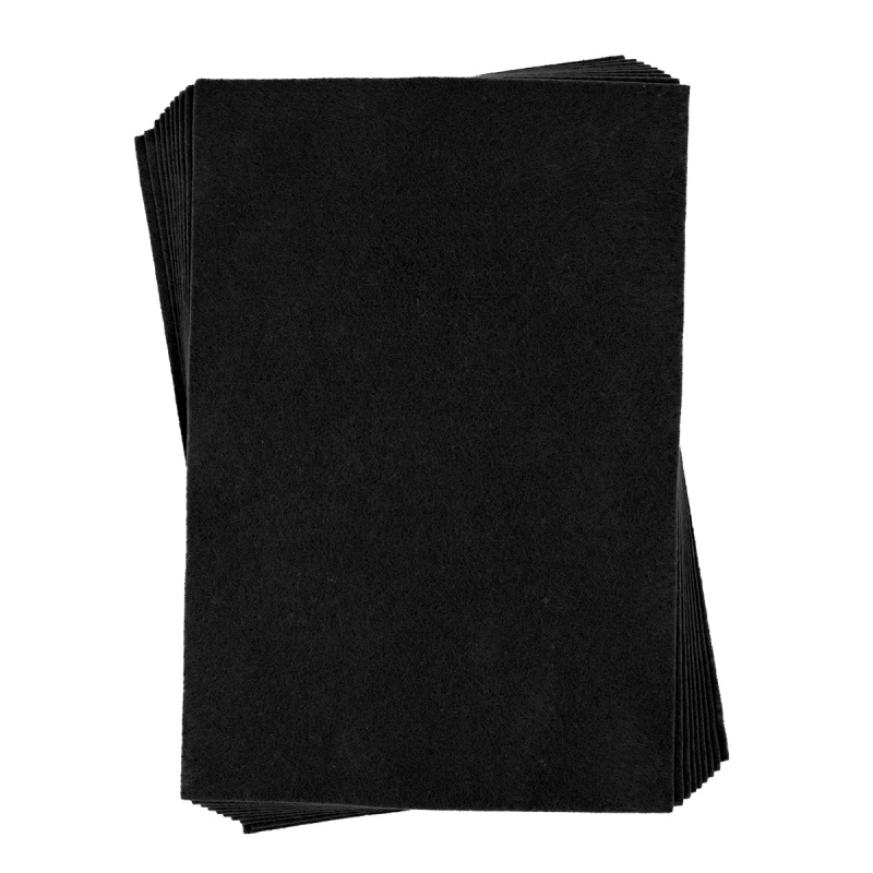 Coli fetru A4, 1mm, negru, set 10 coli, Colorarte